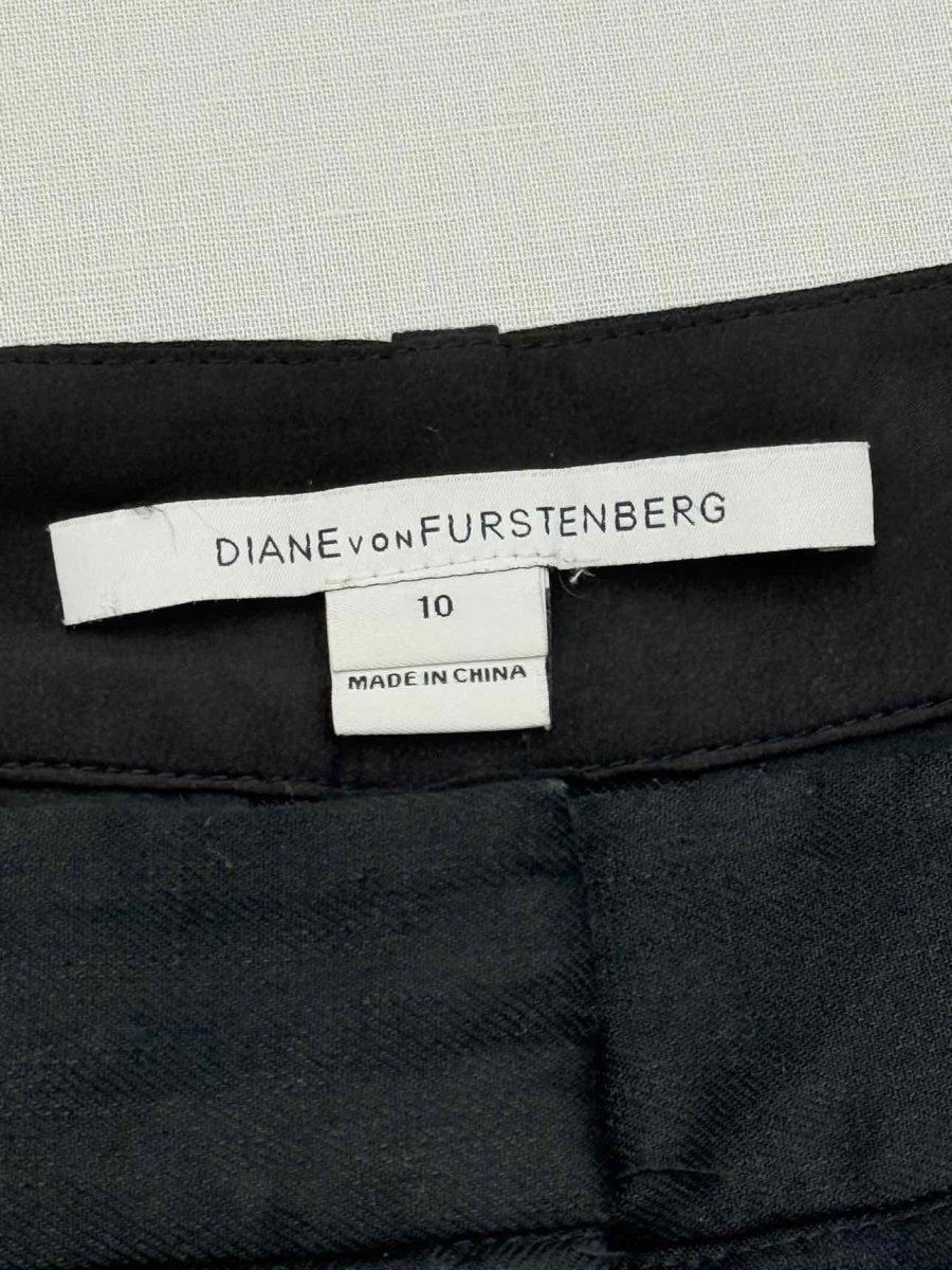 Pre - loved DIANE VON FURSTENBERG Black Size US 10 Pants at Reems Closet