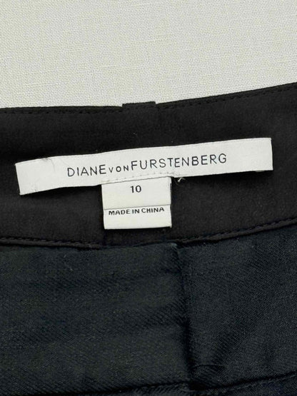 Pre - loved DIANE VON FURSTENBERG Black Size US 10 Pants at Reems Closet