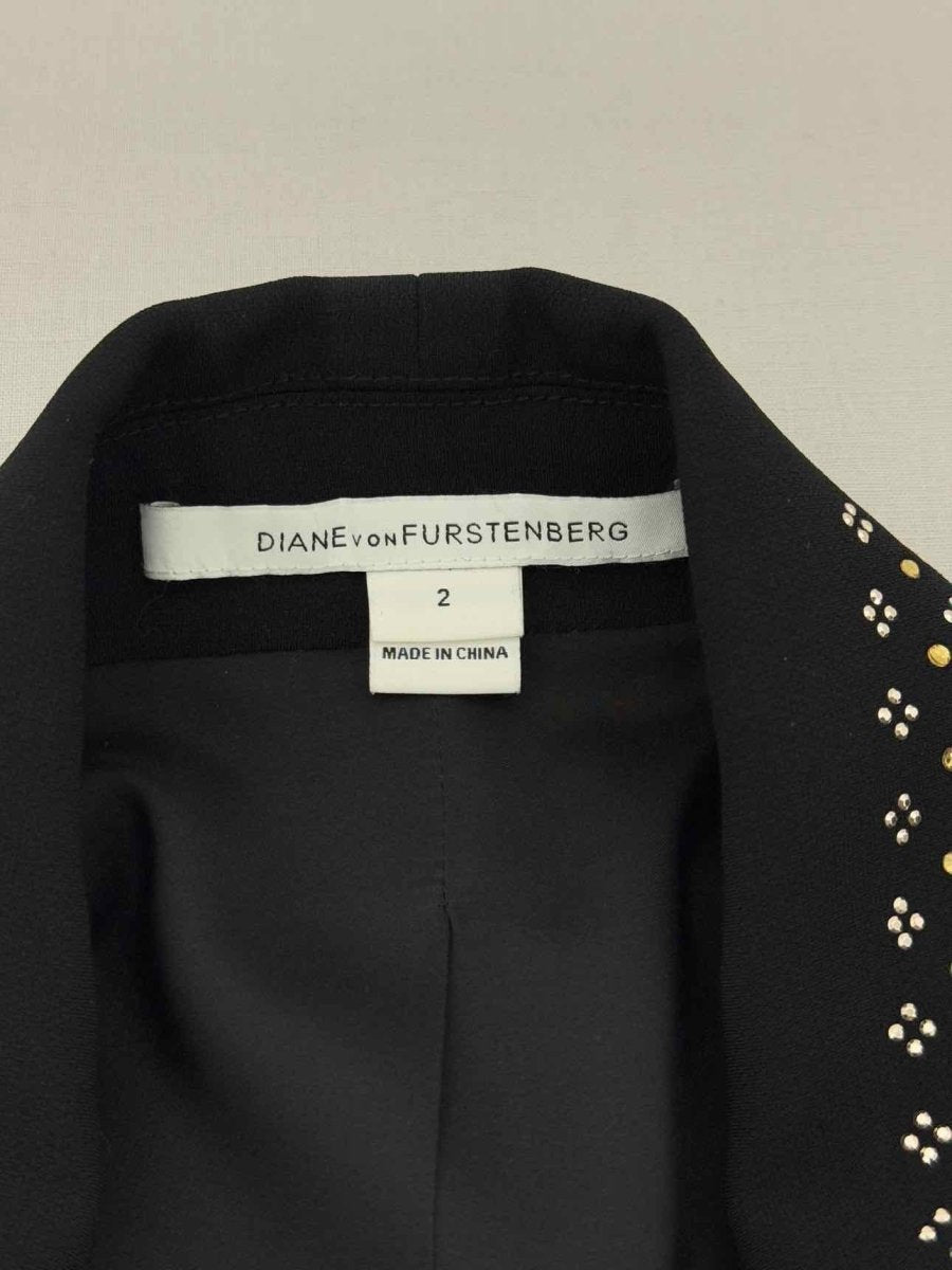 Pre - loved DIANE VON FURSTENBERG Black Size US 2 Jacket at Reems Closet
