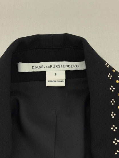 Pre - loved DIANE VON FURSTENBERG Black Size US 2 Jacket at Reems Closet