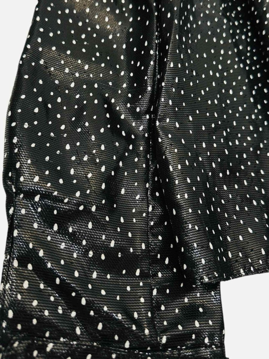 Pre - loved DIANE VON FURSTENBERG Black & White Polka Dot Blouse at Reems Closet