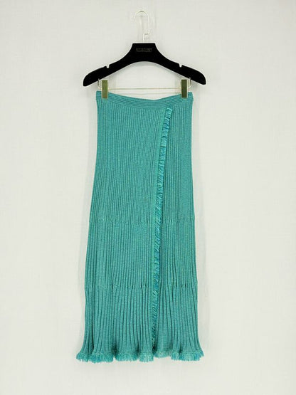 Pre - loved DIANE VON FURSTENBERG Blue Knit Size XSmall Midi Skirt at Reems Closet