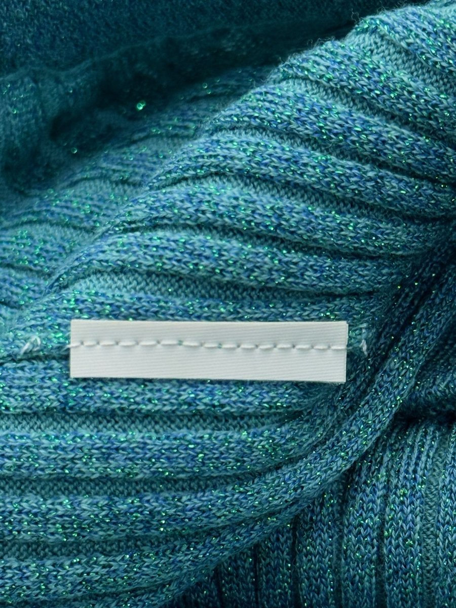 Pre - loved DIANE VON FURSTENBERG Blue Knit Size XSmall Midi Skirt at Reems Closet