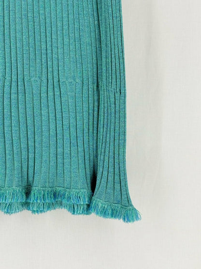 Pre - loved DIANE VON FURSTENBERG Blue Knit Size XSmall Midi Skirt at Reems Closet