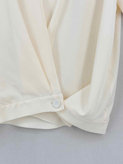 Pre - loved DIANE VON FURSTENBERG Cream Size US 0 Blouse at Reems Closet