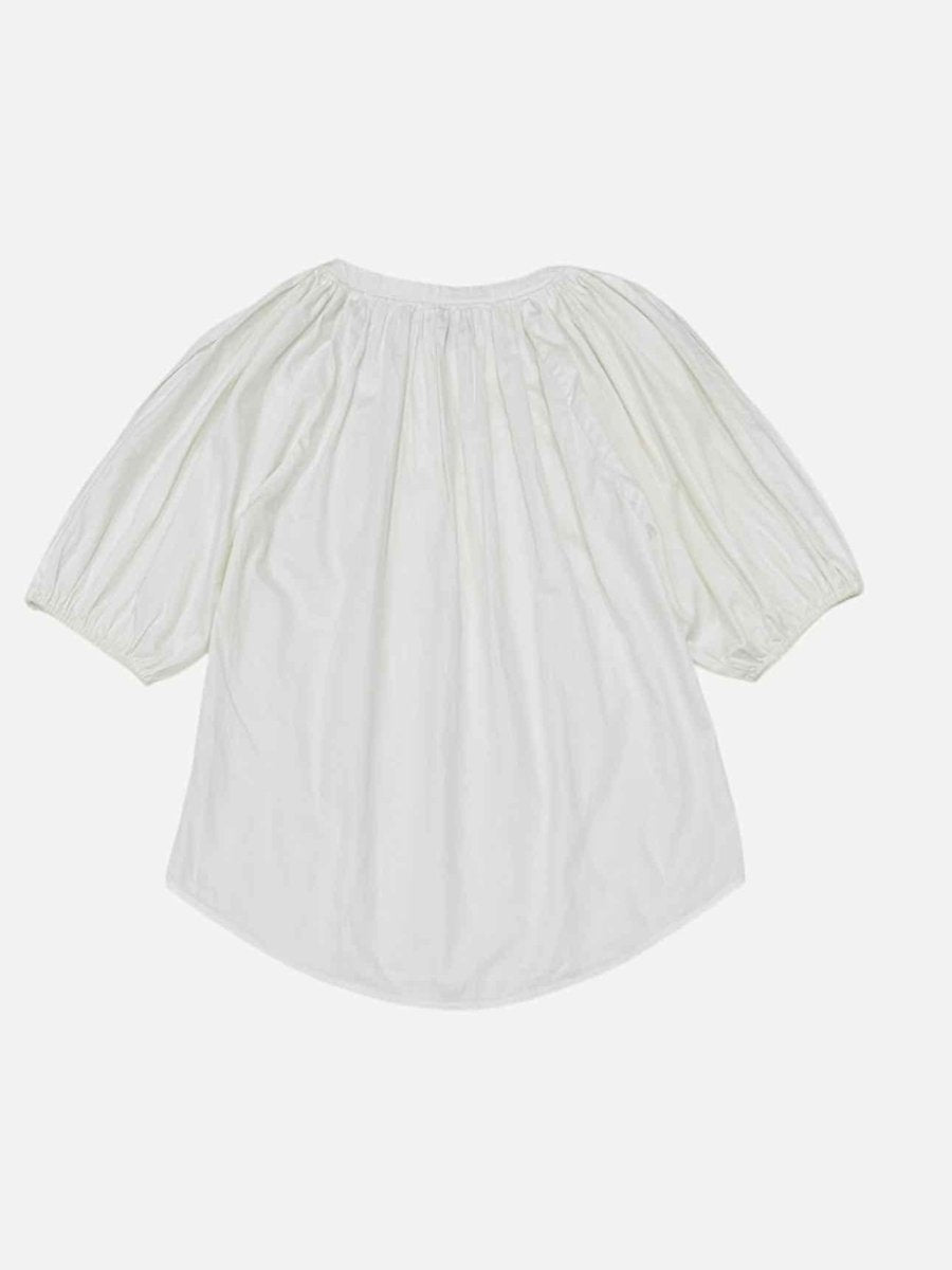 Pre - loved DIANE VON FURSTENBERG Oversized White Top at Reems Closet