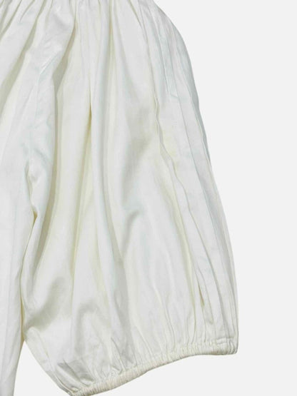 Pre - loved DIANE VON FURSTENBERG Oversized White Top at Reems Closet