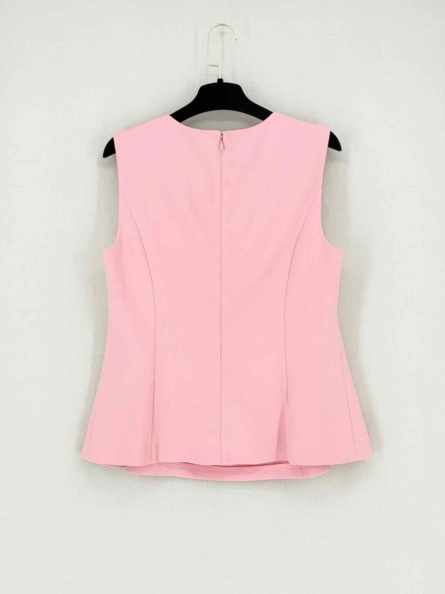 Pre - loved DIANE VON FURSTENBERG Peplum Pink Size US 8 Top at Reems Closet