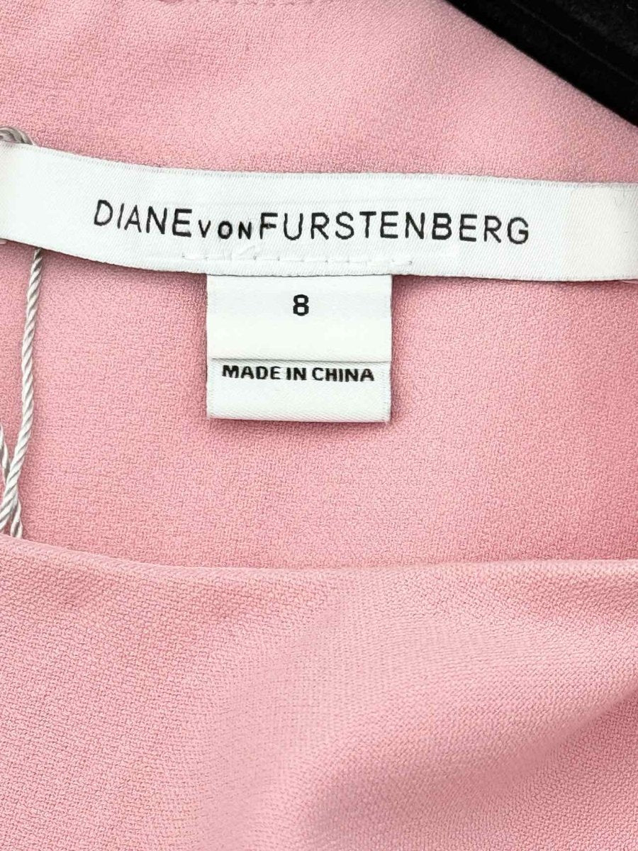 Pre - loved DIANE VON FURSTENBERG Peplum Pink Size US 8 Top at Reems Closet