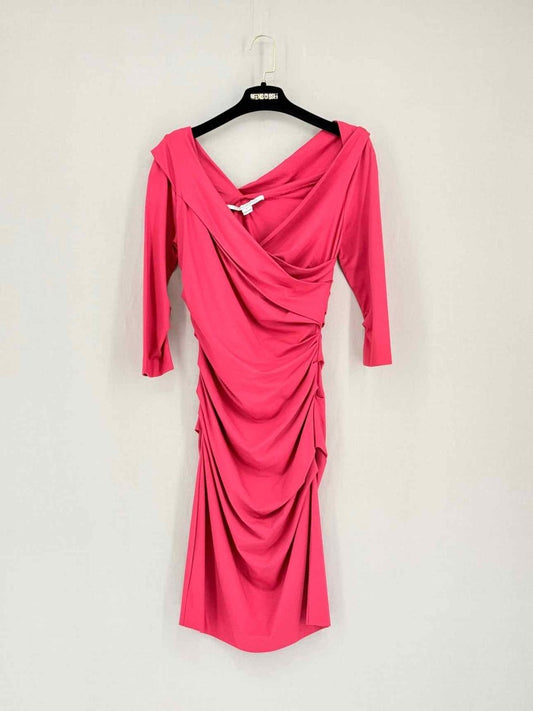 Pre-loved DIANE VON FURSTENBERG Pink Size Small Short Dress at Reems Closet