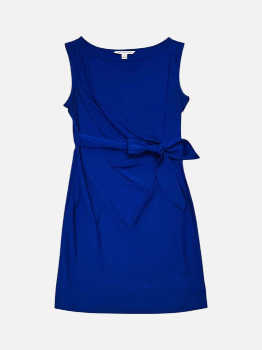 Pre - loved DIANE VON FURSTENBERG Royal Blue Knee Length Dress at Reems Closet