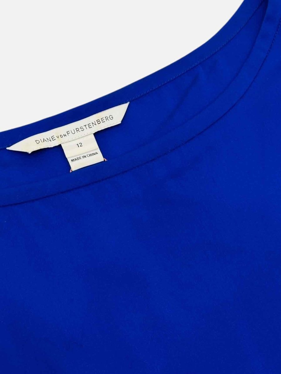 Pre - loved DIANE VON FURSTENBERG Royal Blue Knee Length Dress at Reems Closet