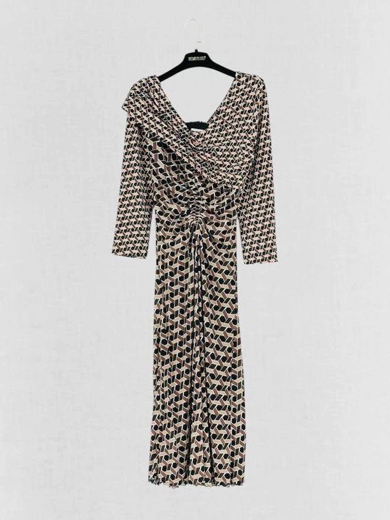 Pre - loved DIANE VON FURSTENBERG Size Large Midi Dress at Reems Closet