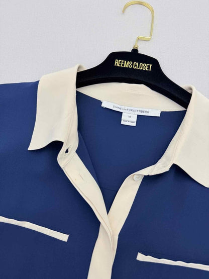 Pre - loved DIANE VON FURSTENBERG Size US 10 Blouse at Reems Closet