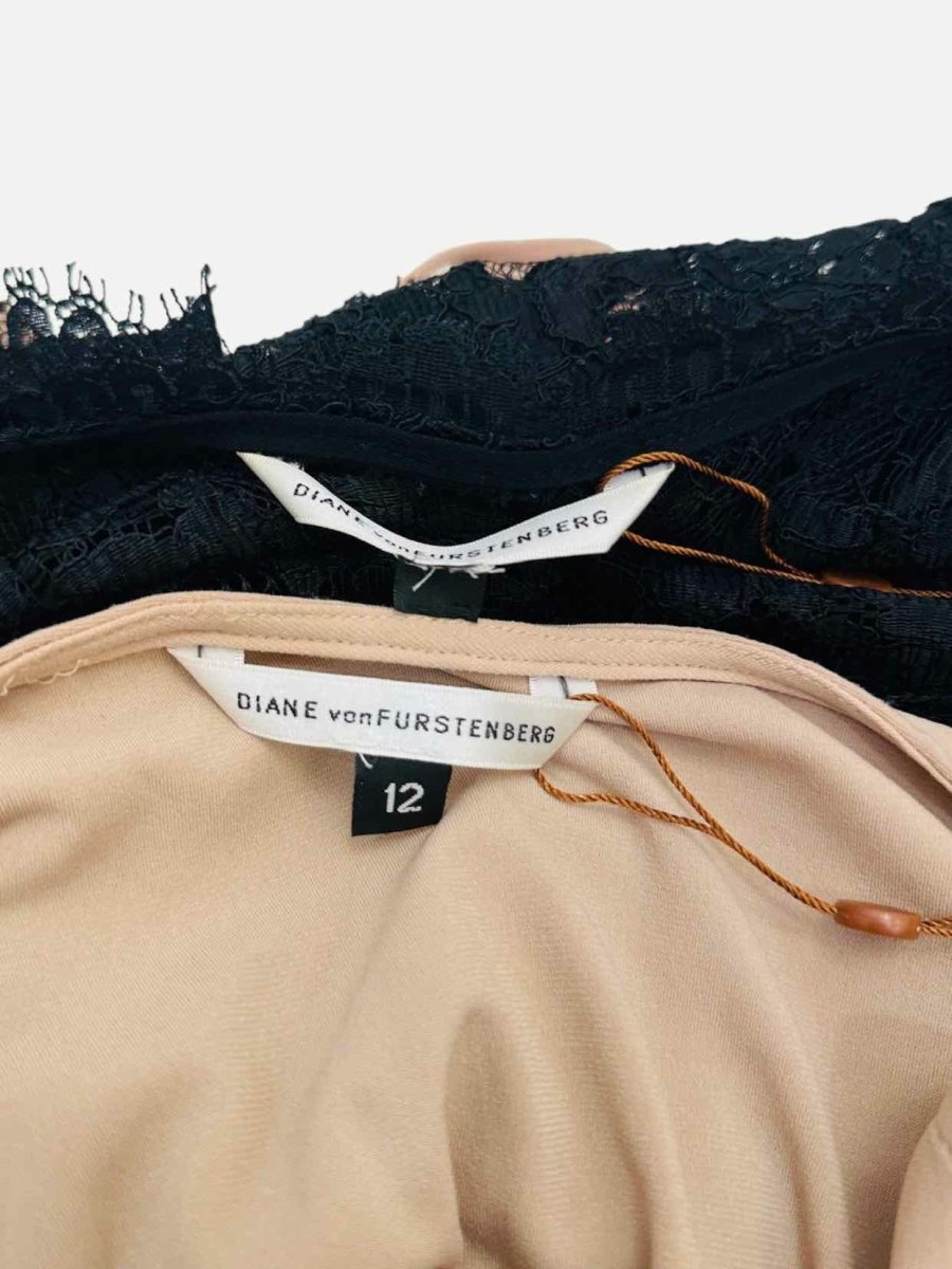 Pre - loved DIANE VON FURSTENBERG Size US 12 Knee Length Dress at Reems Closet