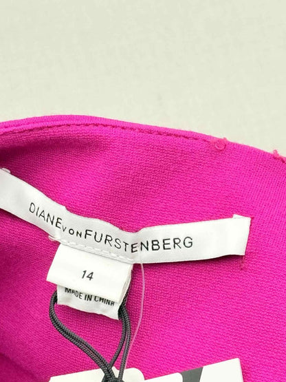 Pre - loved DIANE VON FURSTENBERG Size US 14 Knee Length Dress at Reems Closet