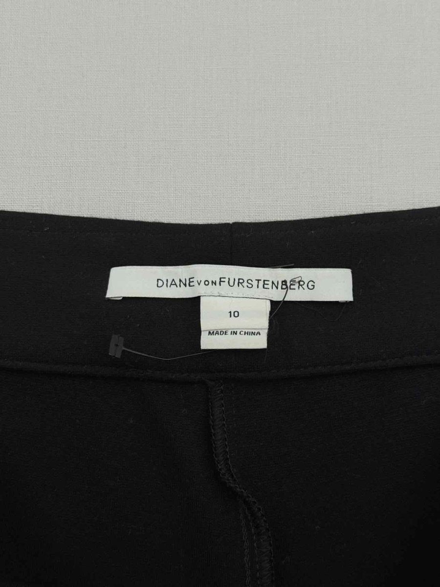 Pre - loved DIANE VON FURSTENBERG Slim Fit Black Size US 10 Pants at Reems Closet