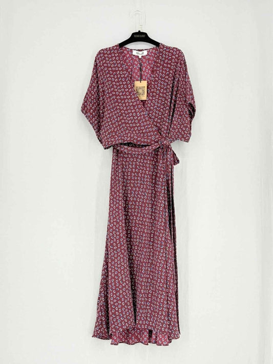 Pre - loved DIANE VON FURSTENBERG Wrap Print Size XLarge Midi Dress at Reems Closet
