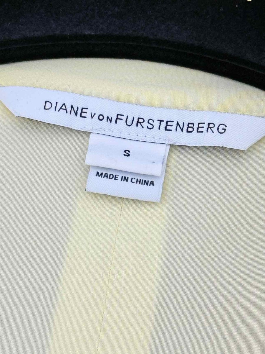 Pre - loved DIANE VON FURSTENBERG Yellow Size Small Shirt at Reems Closet