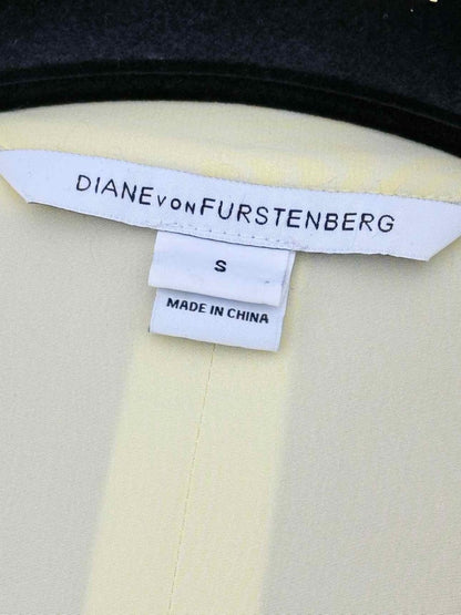 Pre - loved DIANE VON FURSTENBERG Yellow Size Small Shirt at Reems Closet