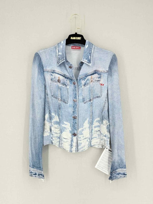 Pre - loved DIESEL C - Lorelle Blue Printed Size US 4 Shirt at Reems Closet