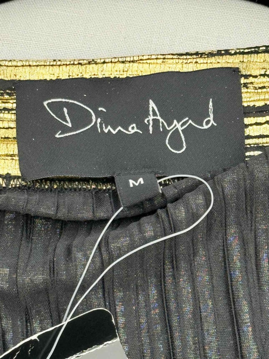 Pre - loved DIMA AYAD Gold & Black Size Medium Long Dress at Reems Closet