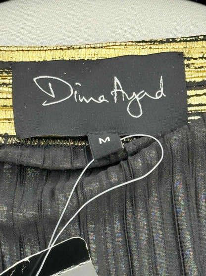 Pre - loved DIMA AYAD Gold & Black Size Medium Long Dress at Reems Closet