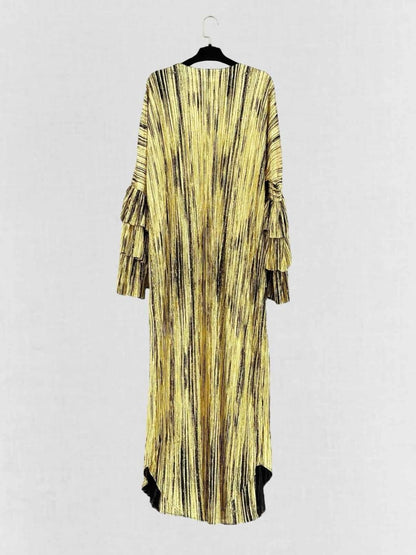 Pre - loved DIMA AYAD Gold & Black Size Medium Long Dress at Reems Closet