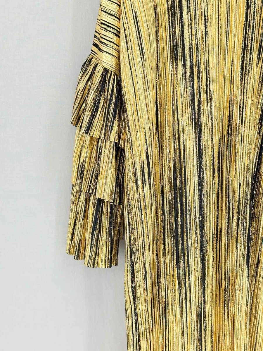 Pre - loved DIMA AYAD Gold & Black Size Medium Long Dress at Reems Closet