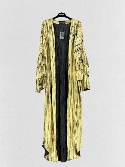 Pre - loved DIMA AYAD Gold & Black Size Medium Long Dress at Reems Closet