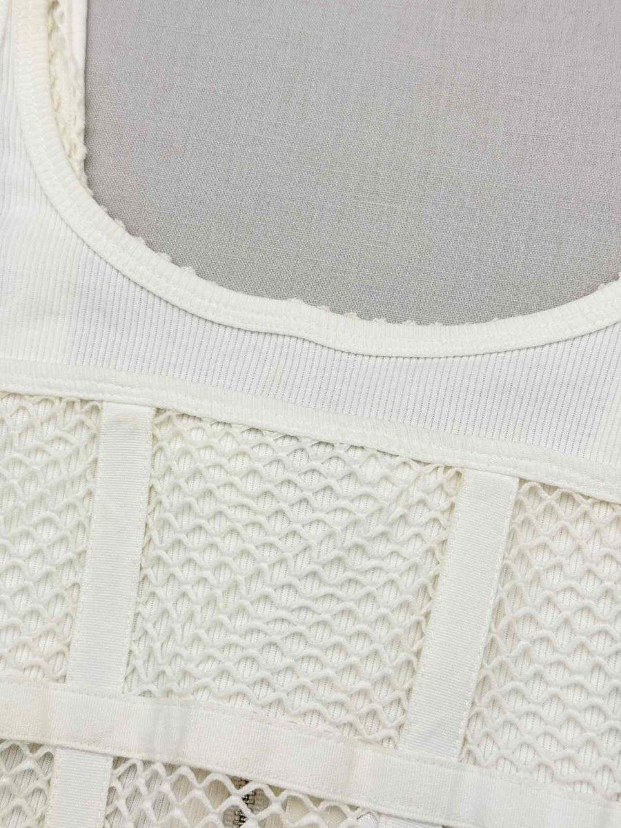 Pre-loved DION LEE Off-white Netting Size US 6 Top at Reems Closet