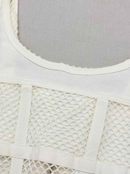 Pre-loved DION LEE Off-white Netting Size US 6 Top at Reems Closet