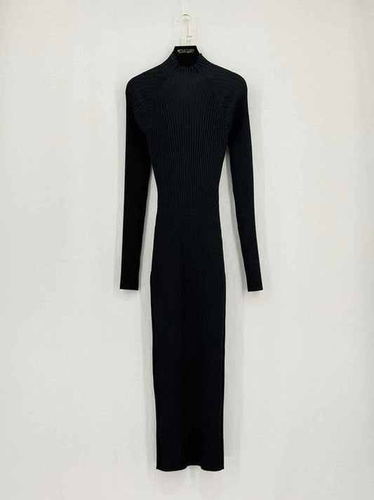 Pre - loved DION LEE Twist Back Black Size Medium Midi Dress at Reems Closet