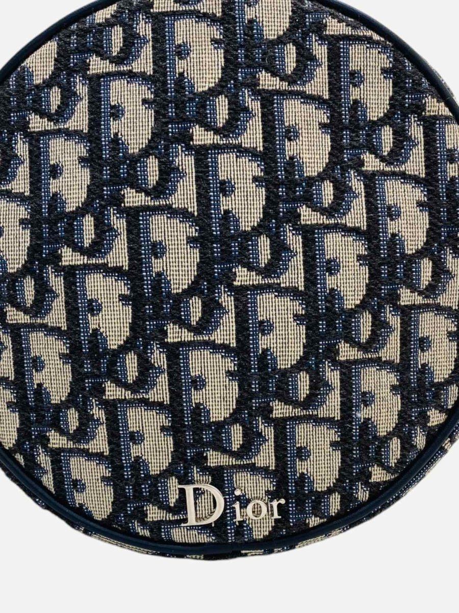 Pre - loved DIOR Baby Ball Navy Blue Oblique Crossbody at Reems Closet