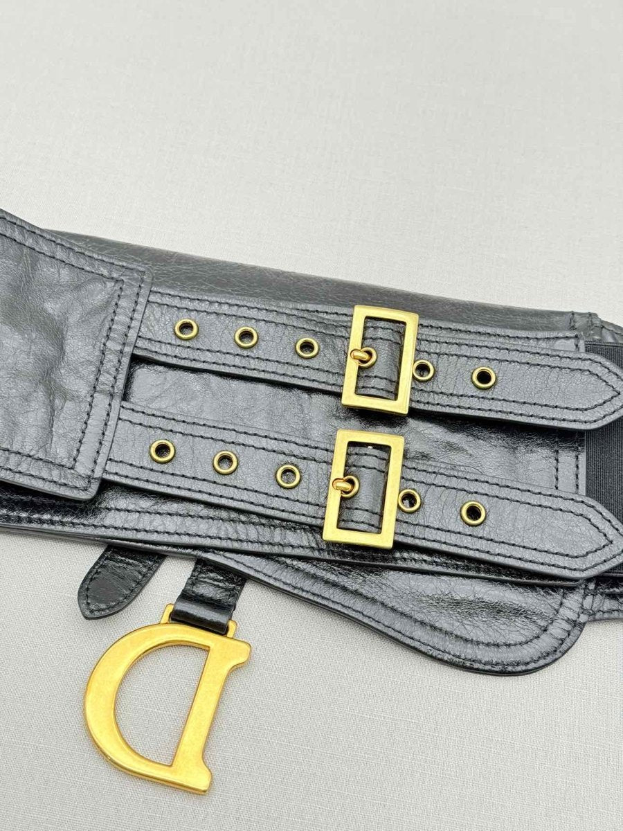Pre - loved DIOR Black Belt at Reems Closet