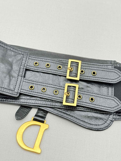 Pre - loved DIOR Black Belt at Reems Closet