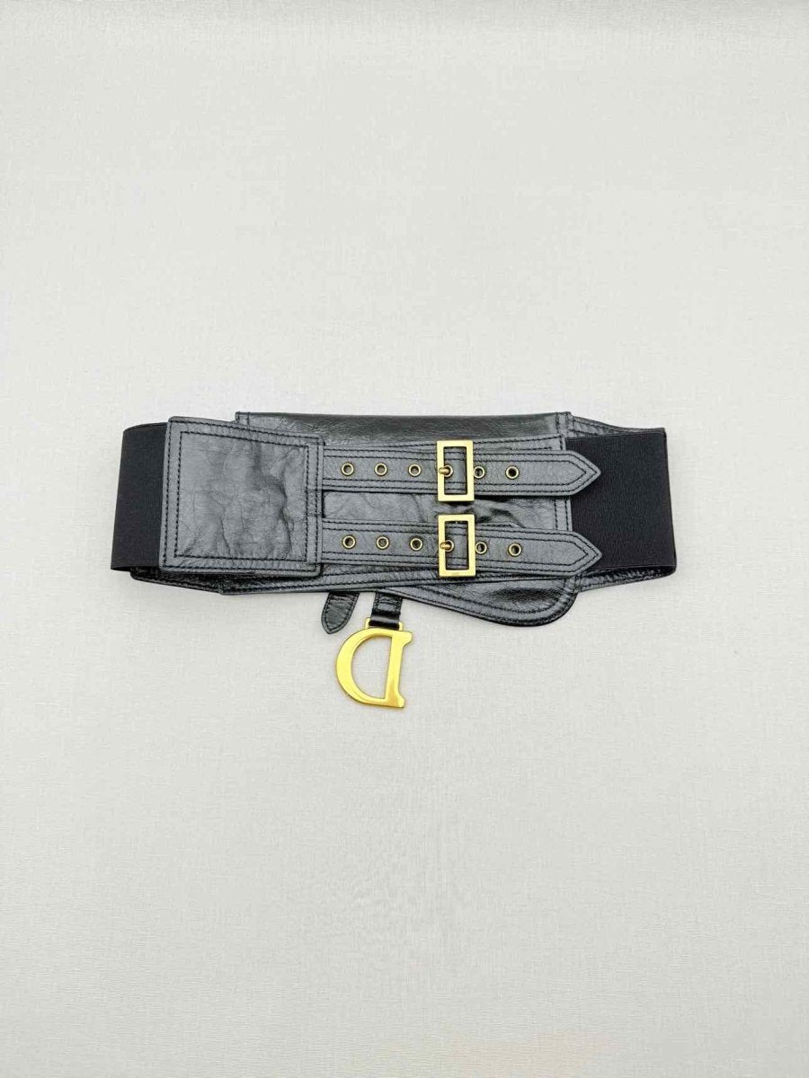 Pre - loved DIOR Black Belt at Reems Closet