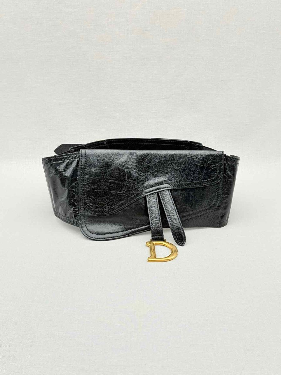 Pre - loved DIOR Black Belt at Reems Closet