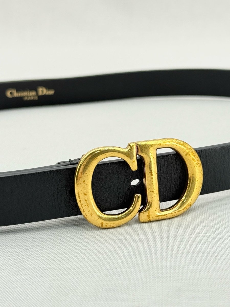 Pre - loved DIOR Black Belt at Reems Closet