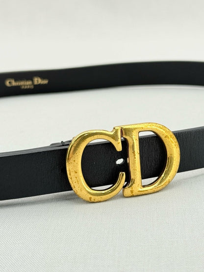 Pre - loved DIOR Black Belt at Reems Closet