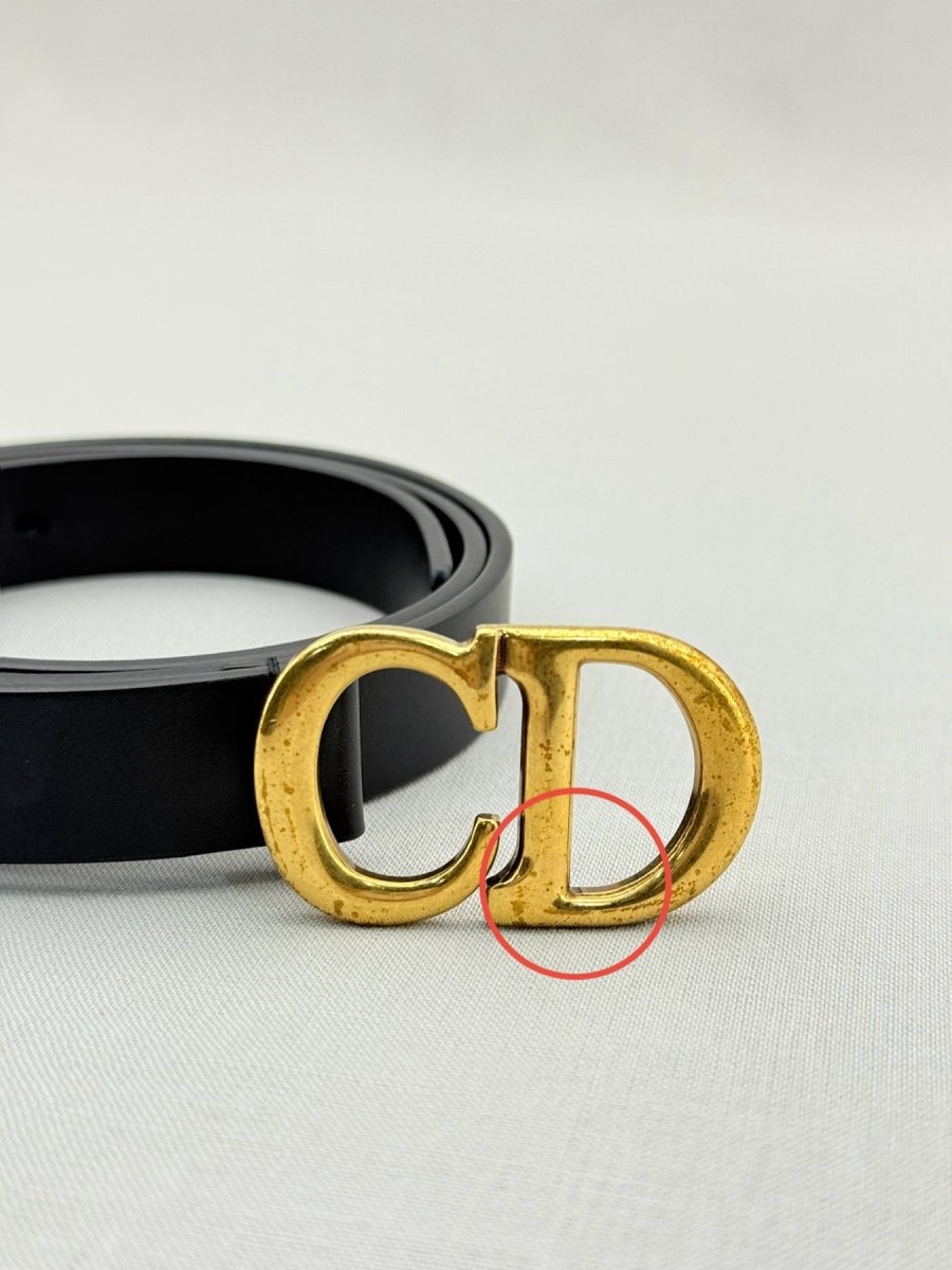 Pre - loved DIOR Black Belt at Reems Closet