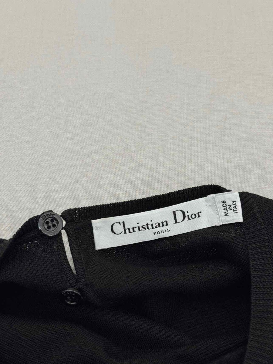 Pre-loved DIOR Black Eyelet Size US 6 Short Dress at Reems Closet