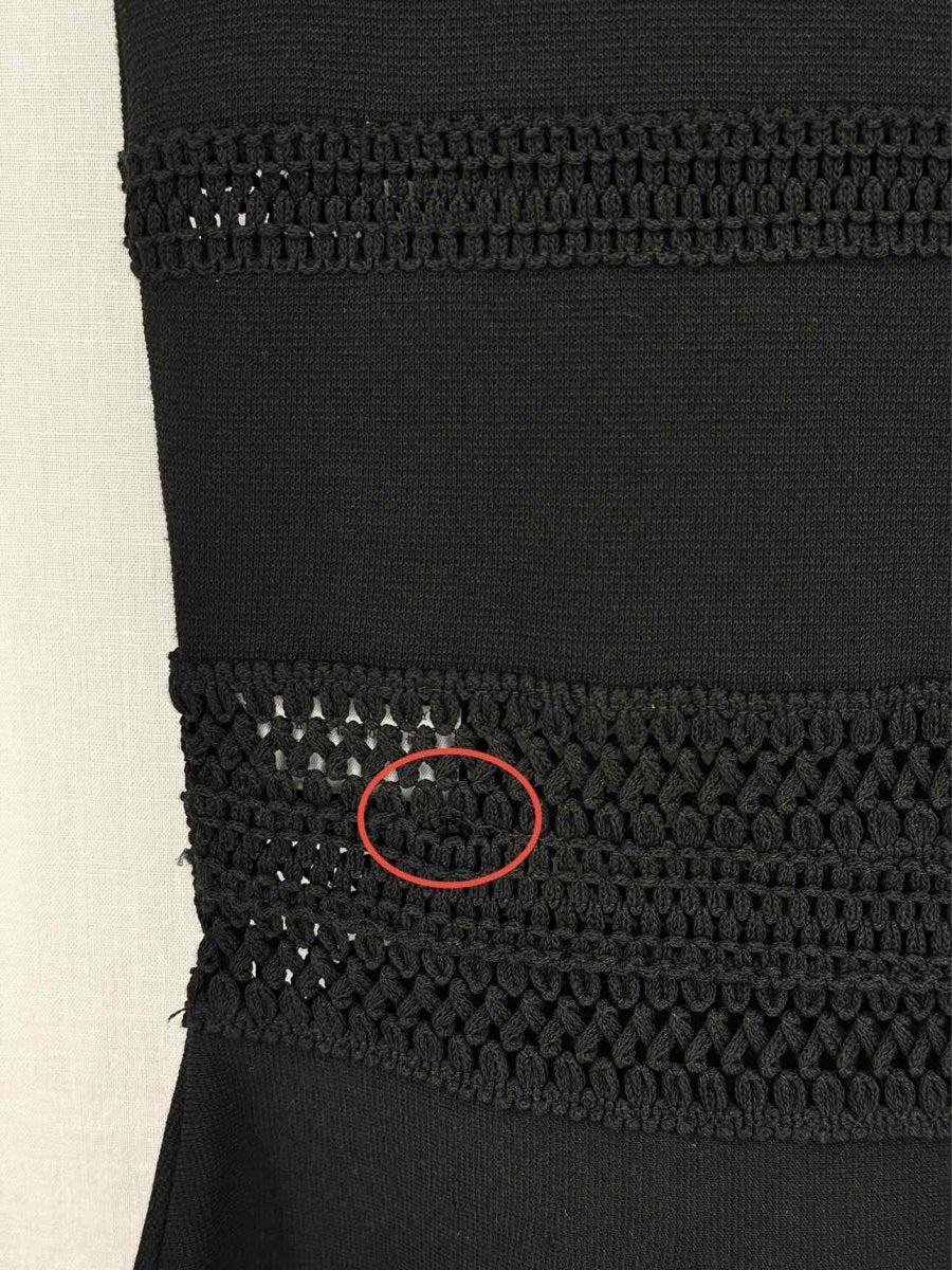 Pre-loved DIOR Black Eyelet Size US 6 Short Dress at Reems Closet