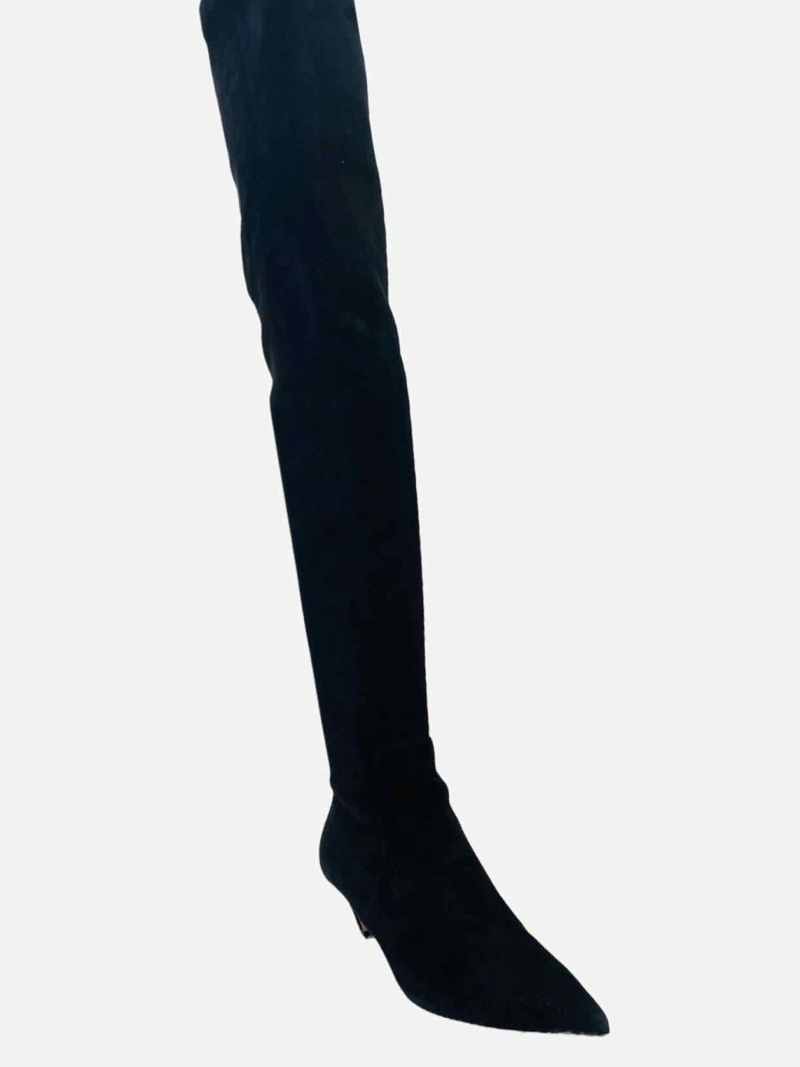 Pre - loved DIOR Black Thigh High Boots at Reems Closet