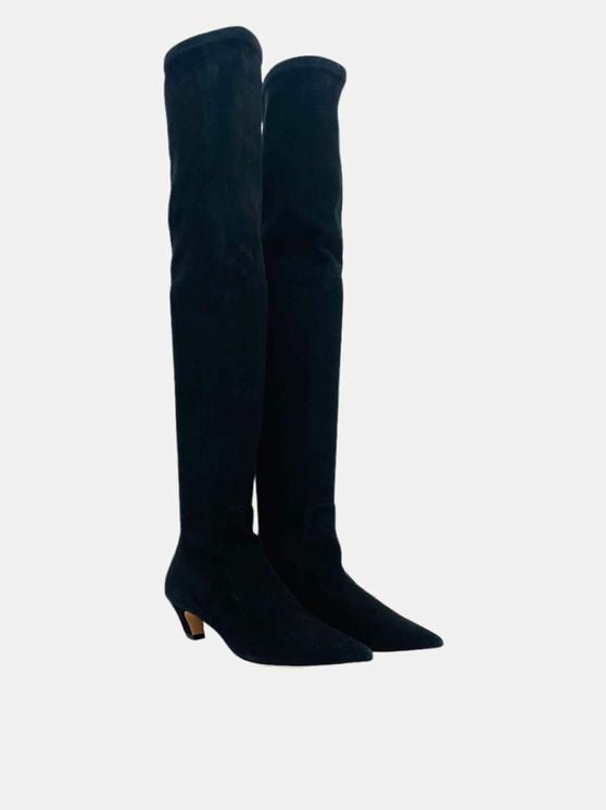 Pre - loved DIOR Black Thigh High Boots at Reems Closet