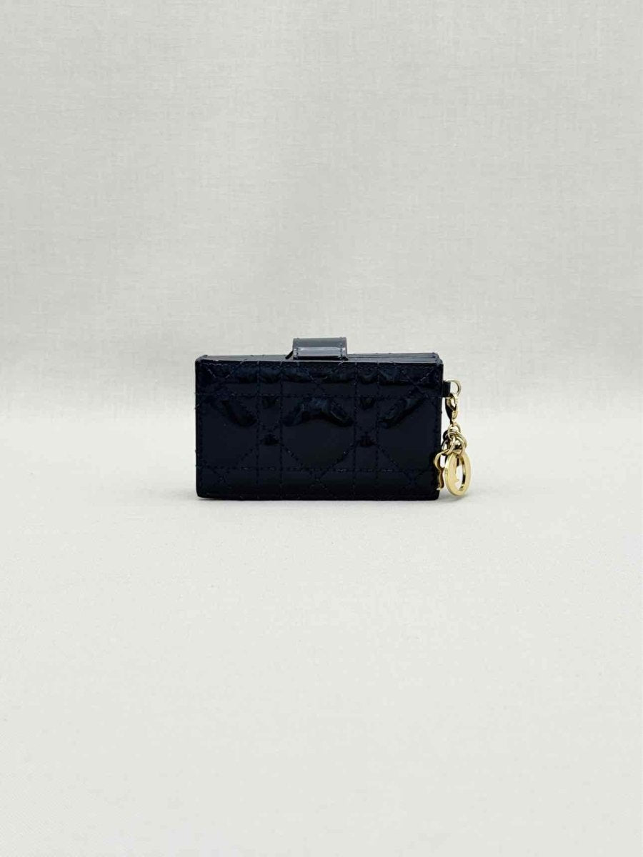 Pre-loved DIOR Blue Cannage Card Holder at Reems Closet