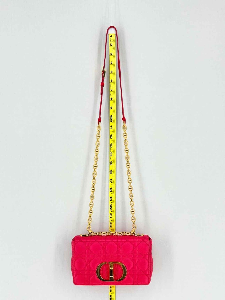 Pre - loved DIOR Caro Red Cannage Shoulder Bag at Reems Closet