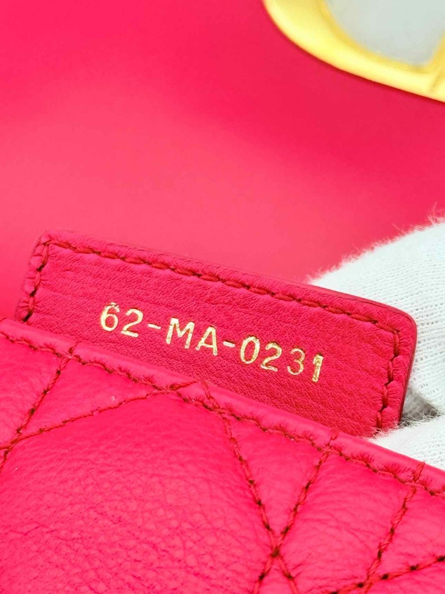 Pre - loved DIOR Caro Red Cannage Shoulder Bag at Reems Closet