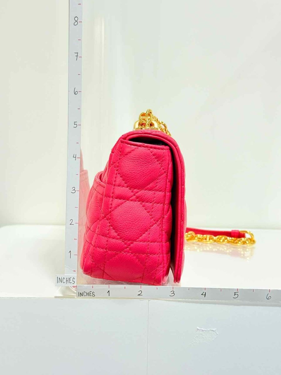Pre - loved DIOR Caro Red Cannage Shoulder Bag at Reems Closet