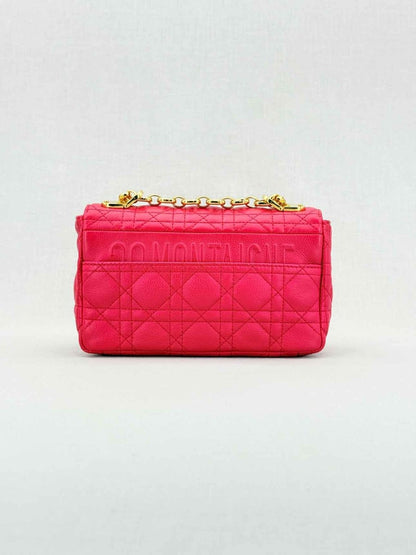 Pre - loved DIOR Caro Red Cannage Shoulder Bag at Reems Closet